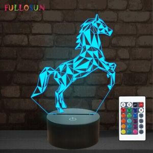 מנורת לילה 3D עם 16 צבעים לחדר השינה